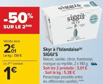 Siggi's skyr à l'islandaise