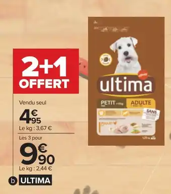 Carrefour Ultima croquettes pour mini chiens offre