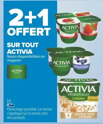 Carrefour Danone bon plan sur tout activia offre