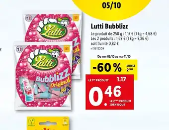 Lidl Lutti Bubblizz offre