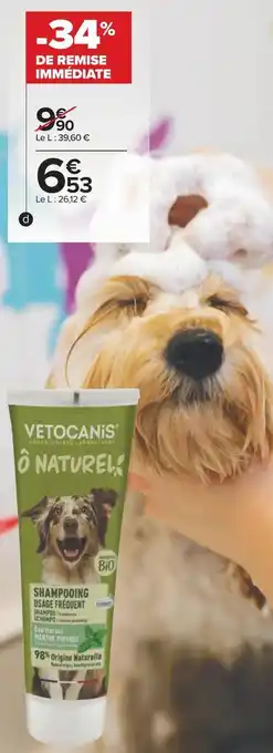 Carrefour Vetocanis shampooing pour chat et chien offre