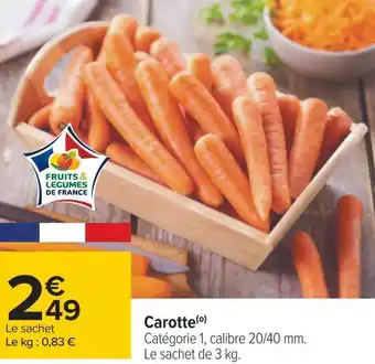 Carrefour Carotte offre