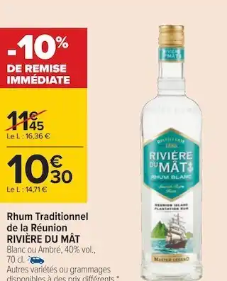 Carrefour Rivière du mât rhum traditionnel de la réunion offre