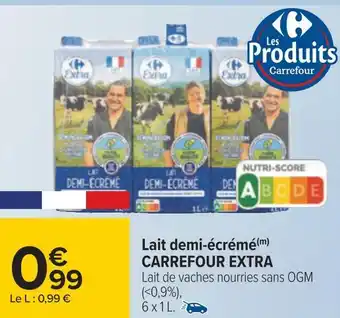 Carrefour Carrefour extra lait demi-écrémé offre