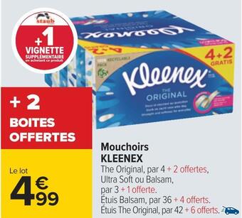 Carrefour Kleenex mouchoirs offre
