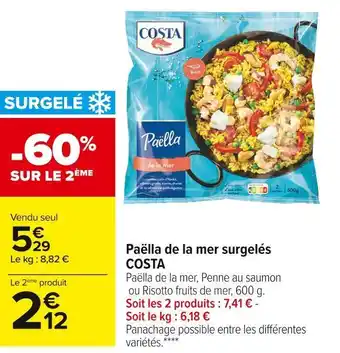 Carrefour Market Costa paëlla de la mer surgelés offre