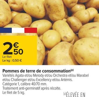 Carrefour Pommes de terre de consommation offre