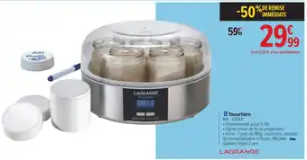 Carrefour Lagrange yaourtière offre