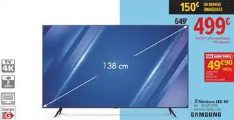Carrefour Samsung téléviseur led 4k offre