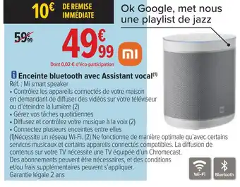 Carrefour Xiaomi enceinte bluetooth avec assistant vocal offre