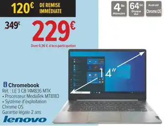 Carrefour Lenovo chromebook offre