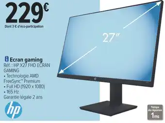 Carrefour Hp ecran gaming offre