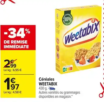 Carrefour Market Weetabix céréales offre