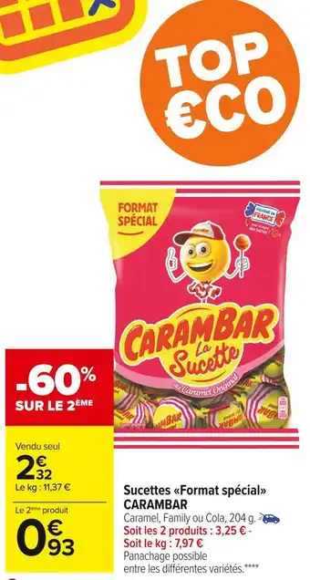 Carrefour Market Carambar sucettes format spécial offre