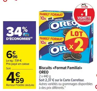 Carrefour Market Oreo biscuits format familial offre