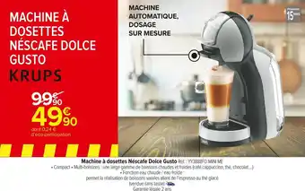 Carrefour Market Krups machine à dosettes néscafe dolce gusto offre