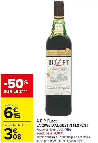 Carrefour Market La cave d’augustin florent a.o.p. buzet offre