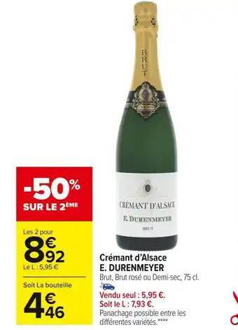 Carrefour Market E. durenmeyer crémant d’alsace offre
