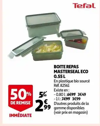 Auchan Boite repas masterseal eco 0.55 l offre