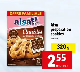 Lidl Alsa Preparation Cookies offre