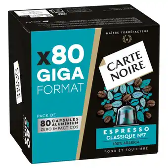 Auchan Capsules de café carte noire offre
