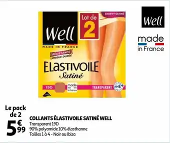 Collants élastivoile satiné well