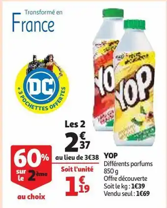 Auchan Supermarché Yop offre