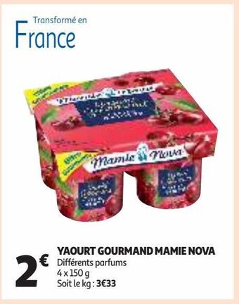 Auchan Supermarché Yaourt gourmand mamie nova offre