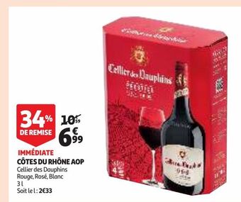 Auchan Supermarché Côtes du rhône aop offre