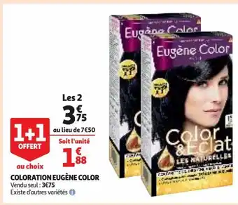 Auchan Supermarché Coloration eugène color offre