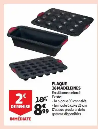 Auchan Supermarché Plaque 16 madeleines offre