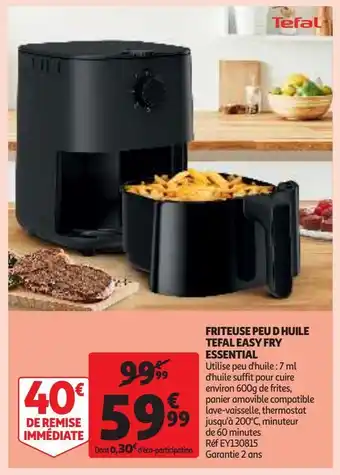 Auchan Supermarché Friteuse peu d huile tefal easy fry essential offre