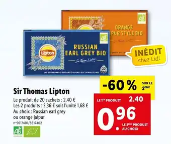 Lidl Sir Thomas Lipton offre