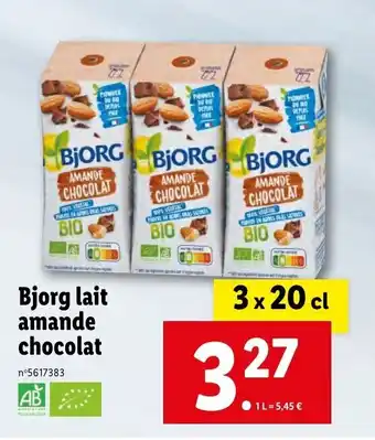 Lidl Bjorg lait amande chocolat offre