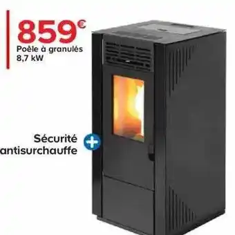Castorama Poêle à granulés 8,7kw offre