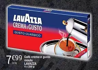 Cora x Carrefour Café crema e gusto moulu lavazza offre