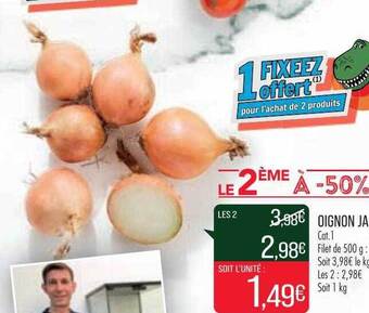 Match Oignon jaune offre