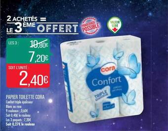Match Papier toilette cora offre