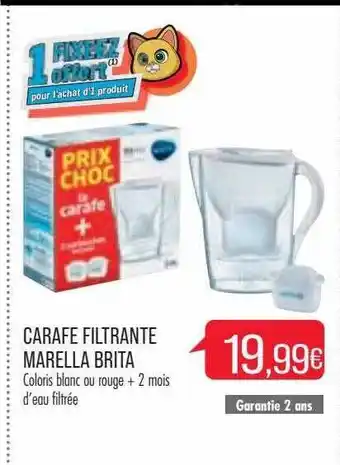 Match Carafe filtrante marella brita offre