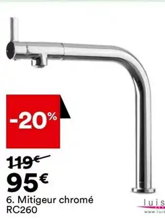 BUT Mitigeur chromé rc260 luisina offre