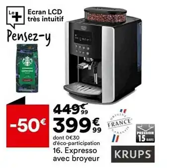 BUT Expresso avec broyeur krups offre