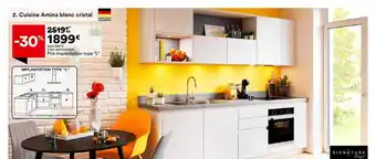 Cuisine amina blanc cristal signature
