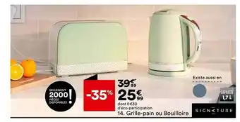 BUT Grille-pain ou bouilloire signature offre