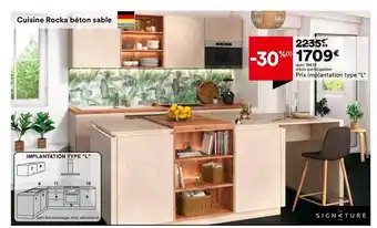 BUT Cuisine rocka béton sable signature offre