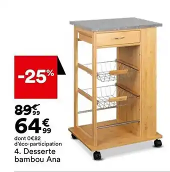 BUT Desserte bambou ana offre