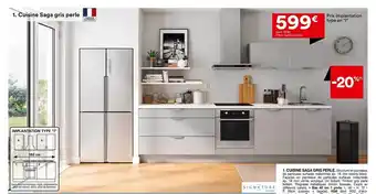 BUT Cuisine saga gris perle signature offre