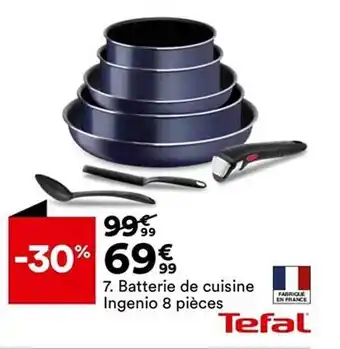 Batterie de cuisine ingenio 8 pièces tefal