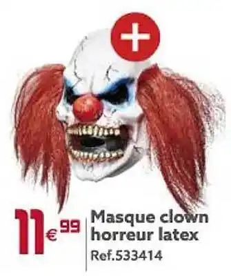 Gifi Masque clown horreur latex offre