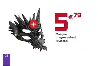 Gifi Masque dragon enfant offre