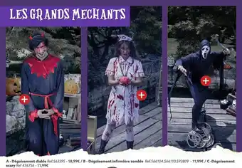 Gifi Déguisement diable, déguisement infirmière zombie, déguisement scary offre